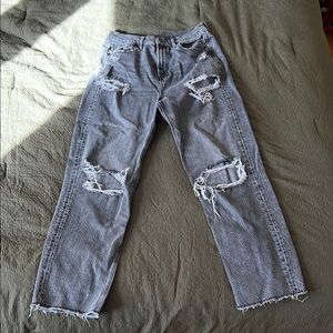 Distressed Gray Jeans for Women